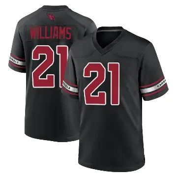 ＃21 Men's Garrett Williams Black Game Arizona Cardinals 2nd Alternate Jersey