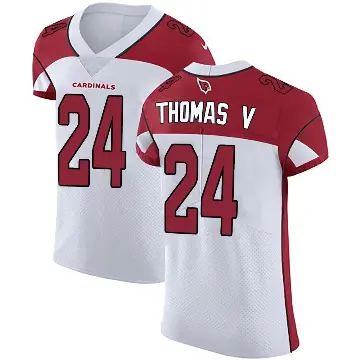 ＃24 Men's Starling Thomas V White Elite Arizona Cardinals Vapor Untouchable Jersey