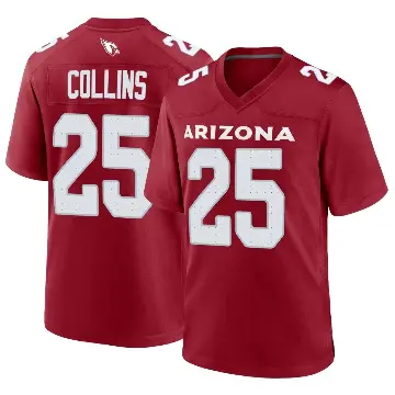 ＃25 Men's Zaven Collins Game Arizona Cardinals Cardinal Jersey