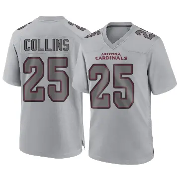 ＃25 Men's Zaven Collins Gray Game Arizona Cardinals Atmosphere Fashion Jersey