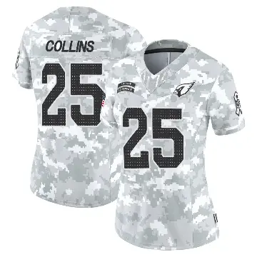 ＃25 Women's Zaven Collins Arctic Camo Limited Arizona Cardinals 2024 Salute to Service Jersey