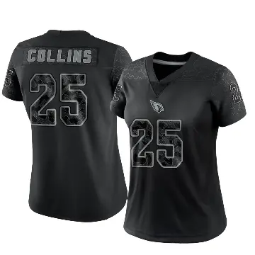 ＃25 Women's Zaven Collins Black Limited Arizona Cardinals Reflective Jersey