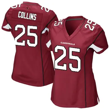 ＃25 Women's Zaven Collins Game Arizona Cardinals Cardinal Team Color Jersey