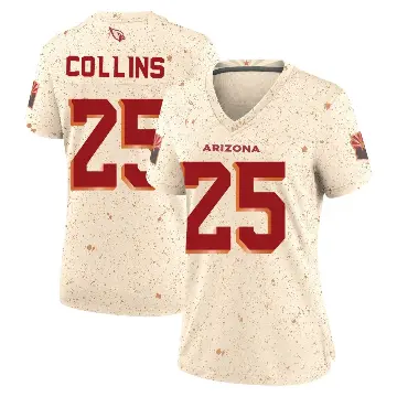 ＃25 Women's Zaven Collins Game Arizona Cardinals Natural 2025 Rivalries Collection Jersey