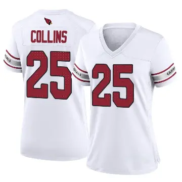 ＃25 Women's Zaven Collins White Game Arizona Cardinals Jersey