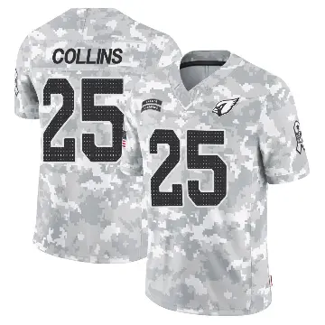 ＃25 Youth Zaven Collins Arctic Camo Limited Arizona Cardinals 2024 Salute to Service Jersey