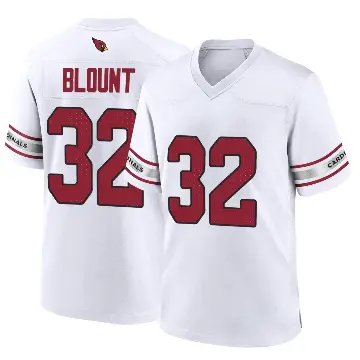 ＃32 Men's Joey Blount White Game Arizona Cardinals Jersey