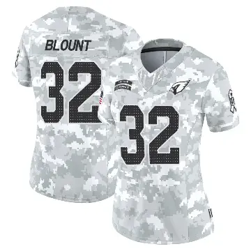 ＃32 Women's Joey Blount Arctic Camo Limited Arizona Cardinals 2024 Salute to Service Jersey