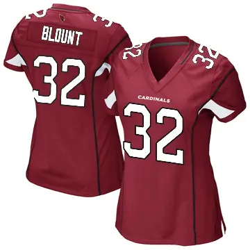 ＃32 Women's Joey Blount Game Arizona Cardinals Cardinal Team Color Jersey