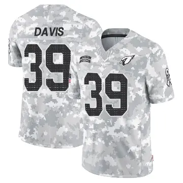 ＃39 Men's Jaden Davis Arctic Camo Limited Arizona Cardinals 2024 Salute to Service Jersey