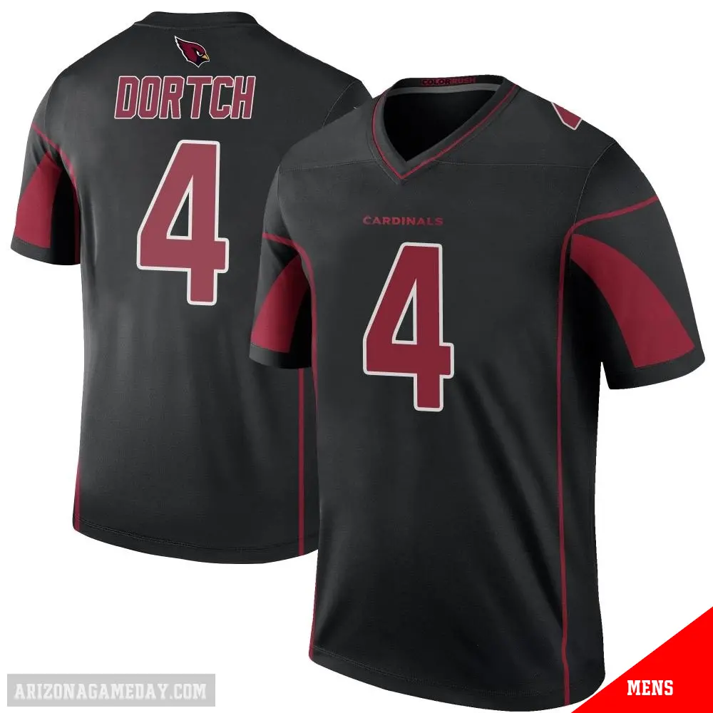 ＃4 Men's Greg Dortch Black Legend Arizona Cardinals Color Rush Jersey