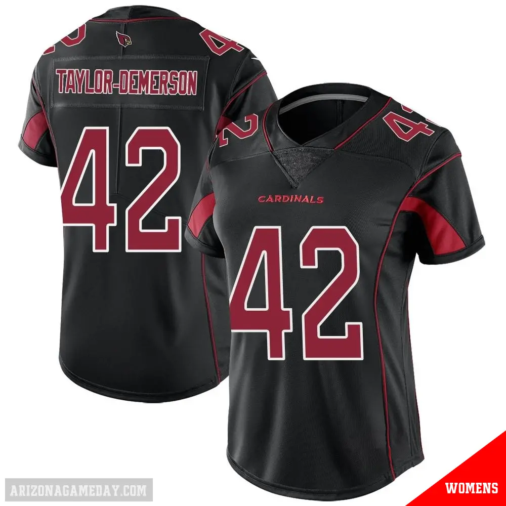 ＃42 Women's Dadrion Taylor-Demerson Black Limited Arizona Cardinals Color Rush Jersey