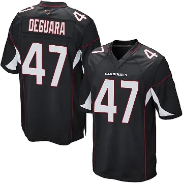 ＃47 Men's Josiah Deguara Black Game Arizona Cardinals Alternate Jersey