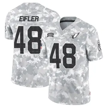 ＃48 Men's Milo Eifler Arctic Camo Limited Arizona Cardinals 2024 Salute to Service Jersey