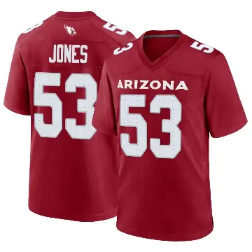 ＃53 Men's Vi Jones Game Arizona Cardinals Cardinal Jersey
