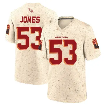 ＃53 Men's Vi Jones Game Arizona Cardinals Natural 2025 Rivalries Collection Jersey