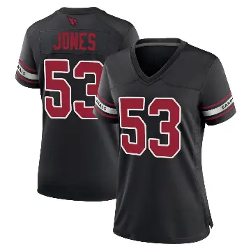 ＃53 Women's Vi Jones Black Game Arizona Cardinals 2nd Alternate Jersey