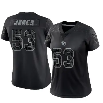 ＃53 Women's Vi Jones Black Limited Arizona Cardinals Reflective Jersey