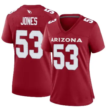 ＃53 Women's Vi Jones Game Arizona Cardinals Cardinal Jersey