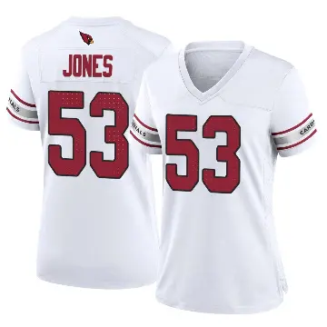＃53 Women's Vi Jones White Game Arizona Cardinals Jersey
