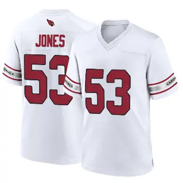 ＃53 Youth Vi Jones White Game Arizona Cardinals Jersey