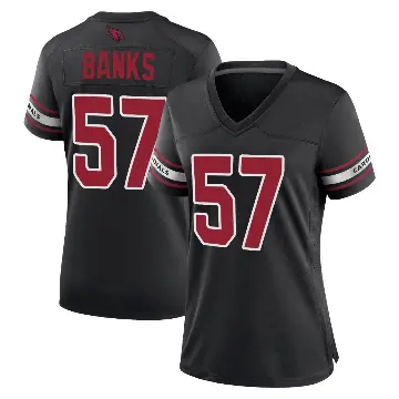 ＃57 Women's Keshawn Banks Black Game Arizona Cardinals 2nd Alternate Jersey