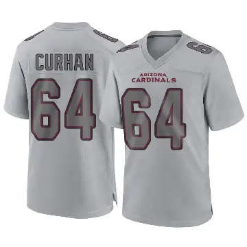 ＃64 Men's Jake Curhan Gray Game Arizona Cardinals Atmosphere Fashion Jersey