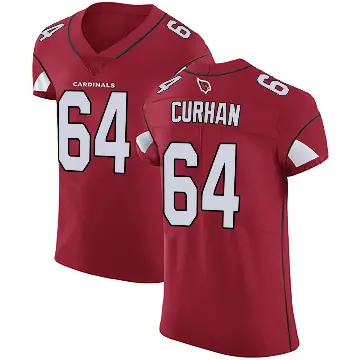 ＃64 Men's Jake Curhan Red Elite Arizona Cardinals Team Color Vapor Untouchable Jersey