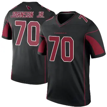 ＃70 Men's Paris Johnson Jr. Black Legend Arizona Cardinals Color Rush Jersey