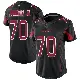 ＃70 Women's Paris Johnson Jr. Black Limited Arizona Cardinals Color Rush Jersey