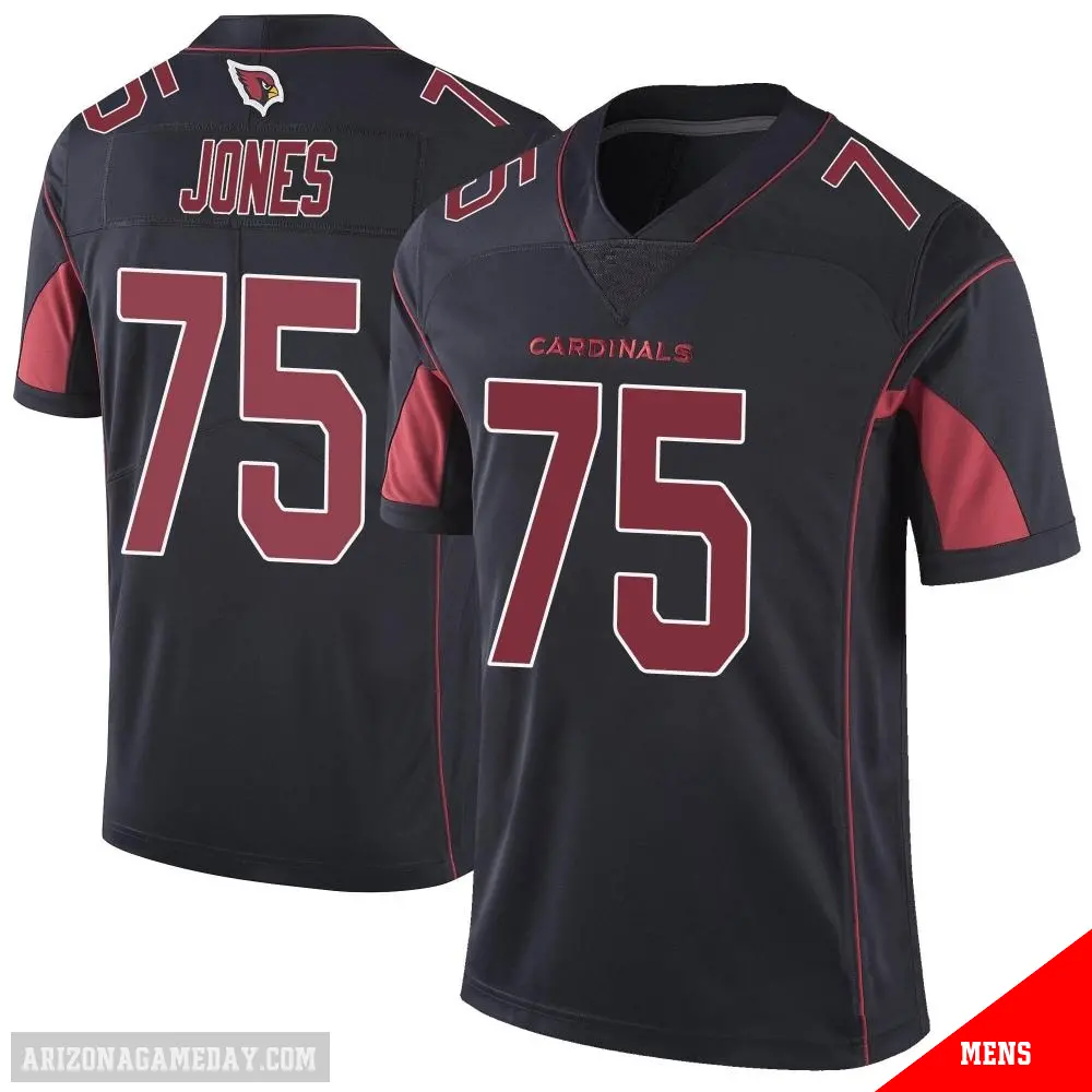 ＃75 Men's Christian Jones Black Limited Arizona Cardinals Color Rush Vapor Untouchable Jersey