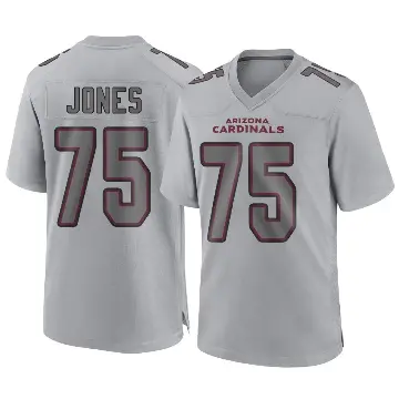＃75 Men's Christian Jones Gray Game Arizona Cardinals Atmosphere Fashion Jersey