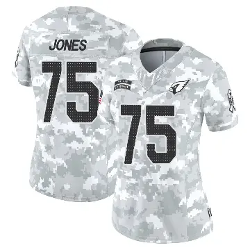 ＃75 Women's Christian Jones Arctic Camo Limited Arizona Cardinals 2024 Salute to Service Jersey