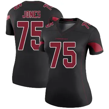 ＃75 Women's Christian Jones Black Legend Arizona Cardinals Color Rush Jersey