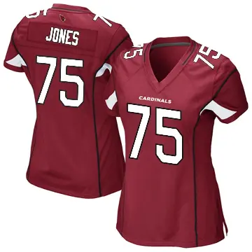 ＃75 Women's Christian Jones Game Arizona Cardinals Cardinal Team Color Jersey