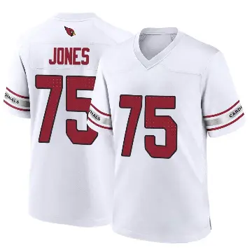 ＃75 Youth Christian Jones White Game Arizona Cardinals Jersey