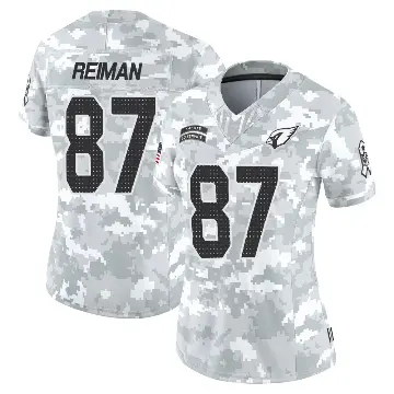 ＃87 Women's Tip Reiman Arctic Camo Limited Arizona Cardinals 2024 Salute to Service Jersey