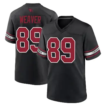 ＃89 Men's Xavier Weaver Black Game Arizona Cardinals 2nd Alternate Jersey
