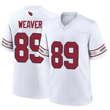 ＃89 Youth Xavier Weaver White Game Arizona Cardinals Jersey