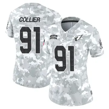 ＃91 Women's L.J. Collier Arctic Camo Limited Arizona Cardinals 2024 Salute to Service Jersey