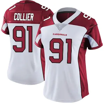 ＃91 Women's L.J. Collier White Limited Arizona Cardinals Vapor Untouchable Jersey