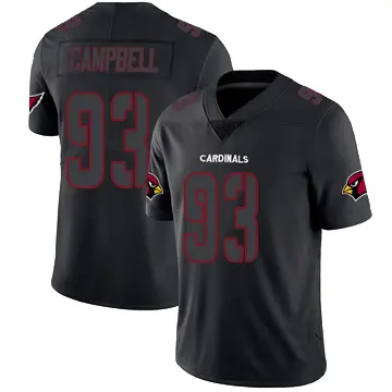 ＃93 Men's Calais Campbell Black Impact Limited Arizona Cardinals Jersey