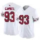＃93 Men's Calais Campbell White Limited Arizona Cardinals Vapor F.U.S.E. Jersey
