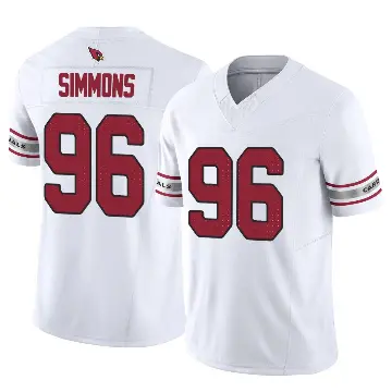 ＃96 Youth Elijah Simmons White Limited Arizona Cardinals Vapor F.U.S.E. Jersey