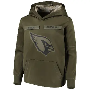Youth Green Arizona Cardinals 2018 Salute to Service Pullover Performance Hoodie